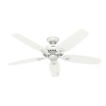 Builder Elite Ceiling Fan - Snow White / White