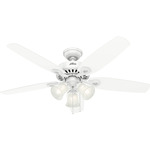 Builder Plus 3-Light Ceiling Fan - Snow White / Snow White