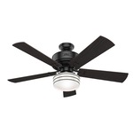 Cedar Key Indoor/Outdoor Ceiling Fan with Light - Matte Black
