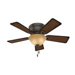 Conroy Low Profile Ceiling Fan with Light - Onyx Bengal