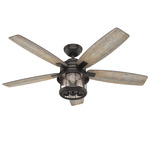 Coral Bay Outdoor Ceiling Fan with Light - Noble Bronze / Grey Pine / Drifted Oak