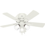 Crestfield Ceiling Fan - Fresh White / Fresh White / Drifted Oak