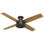 Dempsey Low Profile Ceiling Fan - Noble Bronze / Walnut