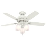Donegan Ceiling Fan with Light - Fresh White / Light Gray Oak / Fresh White