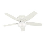 Kenbridge Low Profile Ceiling Fan with Light - Fresh White