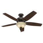 Newsome Ceiling Fan with Bowl Light - Premier Bronze / Roasted Walnut / Yellow Walnut