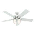 Studio Series Ceiling Fan with Light - White