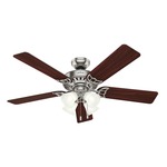 Studio Series Ceiling Fan with Light - Brushed Nickel