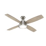 Wingate Ceiling Fan with Light - Brushed Nickel / Bleached Grey Pine / American Walnut