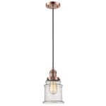 Canton Mini Pendant - Antique Copper / Clear Seedy