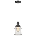 Canton Mini Pendant - Black / Clear Seedy