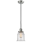 Canton Mini Pendant - Polished Nickel / Clear Seedy