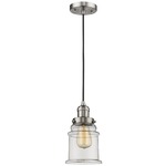 Canton Mini Pendant - Satin Nickel / Clear