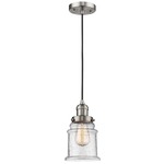 Canton Mini Pendant - Satin Nickel / Clear Seedy