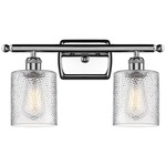 Cobbleskill Bathroom Vanity Light - Polished Chrome / Clear Ripple