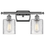 Cobbleskill Rectangle Canopy Bathroom Vanity Light - Polished Chrome / Clear Ripple