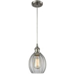 Eaton Mini Pendant - Satin Nickel / Clear