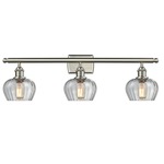 Fenton Bathroom Vanity Light - Satin Nickel / Clear