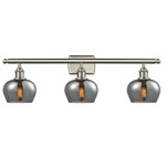 Fenton Bathroom Vanity Light - Satin Nickel / Smoked