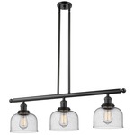 Large Bell Linear Pendant - Oil Rubbed Bronze / Clear Seedy
