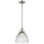 Seneca Falls Pendant - Satin Nickel / Clear