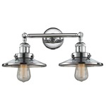 Railroad Bathroom 2 Light Vanity Light - Polished Chrome