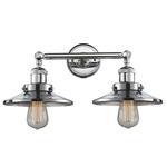 Railroad Bathroom 2 Light Vanity Light - Polished Chrome