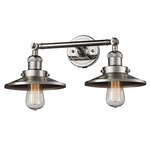 Railroad Bathroom 2 Light Vanity Light - Polished Nickel