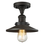 Railroad Semi Flush Ceiling Light - Oil Rubbed Bronze