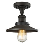 Railroad Semi Flush Ceiling Light - Oil Rubbed Bronze