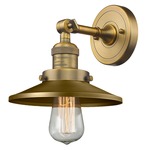 Railroad Hinged Wall Sconce - Brushed Brass