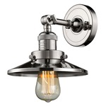 Railroad Hinged Wall Sconce - Polished Nickel