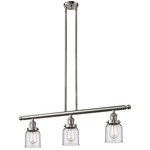 Small Bell Linear Pendant - Satin Nickel / Clear