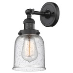 Bell Adjustable Wall Sconce - Oil Rubbed Bronze / Clear Seedy