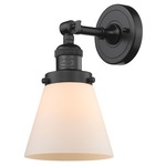 Small Cone Wall Light - Oil Rubbed Bronze / Matte White