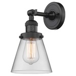 Small Cone Wall Light - Oil Rubbed Bronze / Clear