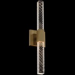 Apollo Wall Sconce - Brushed Champagne Gold / Firenze Clear