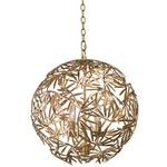 Jardin Pendant - Oxidized Gold Leaf / Gold