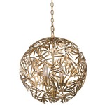 Jardin Pendant - Oxidized Gold Leaf / Gold