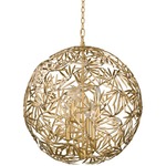 Jardin Pendant - Oxidized Gold Leaf / Gold