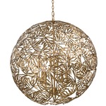 Jardin Pendant - Oxidized Gold Leaf / Gold