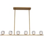 Stella Linear Pendant - Winter Brass / Clear