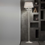 Glasse Floor Lamp - Ivory Pale Gold / Asfour Crystals