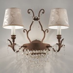 Glasse A2 Wall Light - Burnished / Asfour Crystals