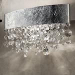 Ola Small Wall Light - Silver Leaf / Transparent Crystals