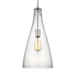 Arilda Pendant - Brushed Nickel / Clear