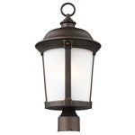 Calder Outdoor Post Light - Antique Bronze / Satin Etched