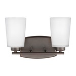 Franport Bathroom Vanity Light - Bronze / Etched White