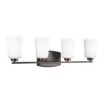 Franport Bathroom Vanity Light - Bronze / Etched White