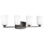 Franport Bathroom Vanity Light - Bronze / Etched White